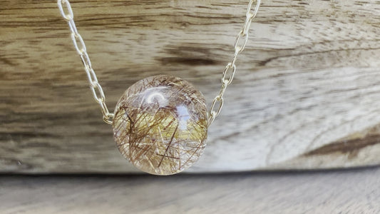 Minimalist Rutilated Quartz 14K Gold-filled Necklace